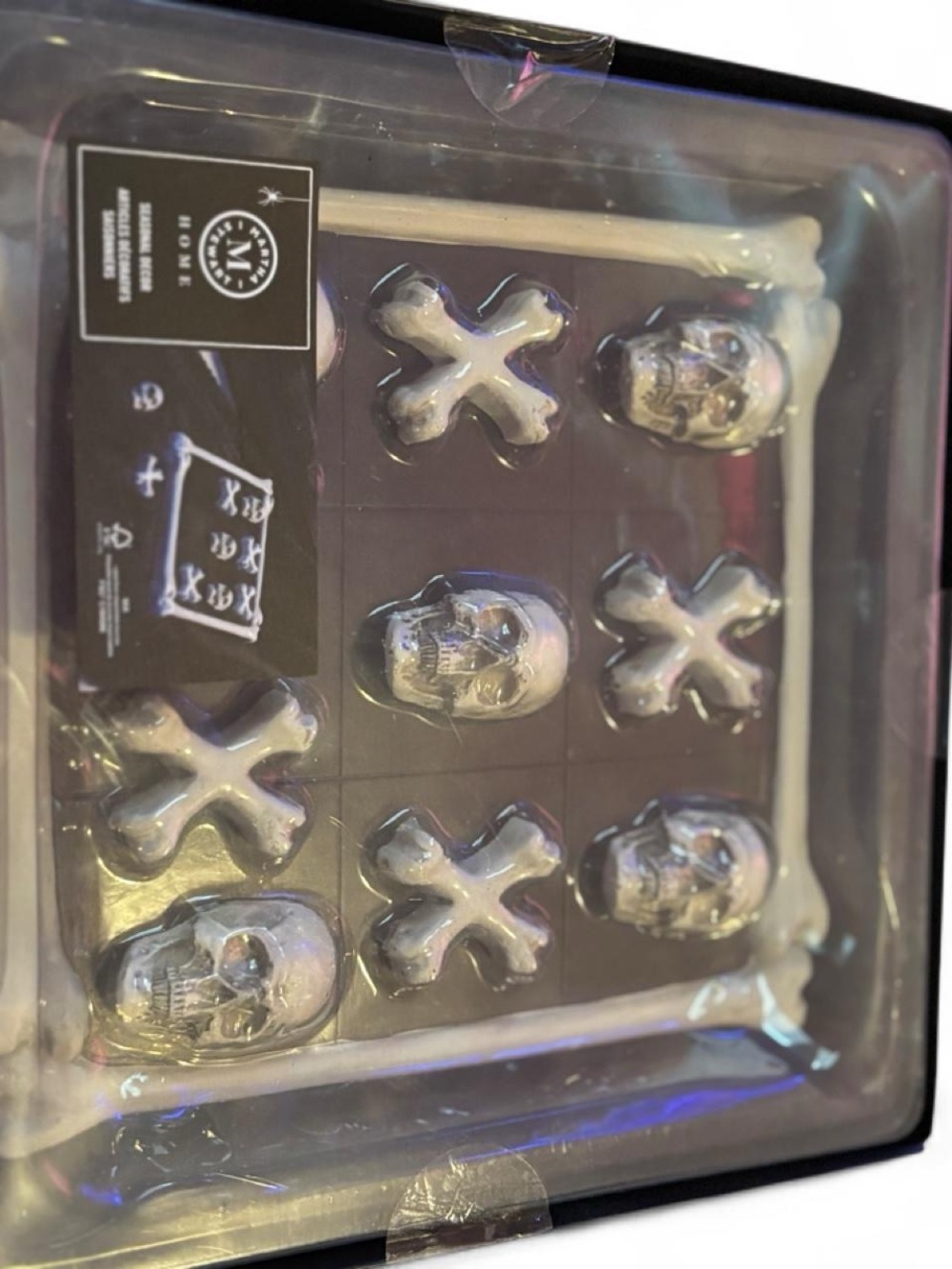 Martha Stewart Halloween Skull & Crossbones Tic-Tac-Toe brand new - Picture 2 of 3
